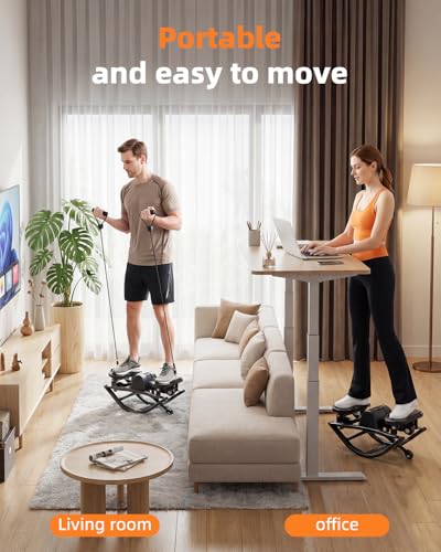 Home Fitness Stepper with Resistance Bands - Pink