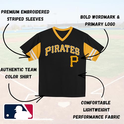 Toddler Baseball Fashion Jersey - Pittsburgh Pirates - Black, 2T-4T
