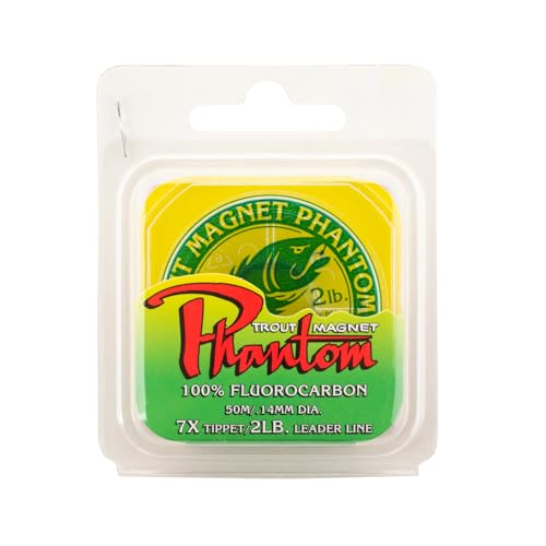 Phantom Fluorocarbon Leader Line - Ultra-Invisible 3lb Tippet, 50m