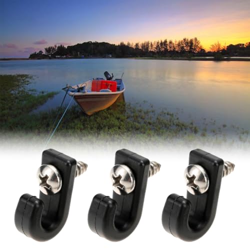 12 Pcs Black Nylon Kayak J-Hooks with Screws for Kayaking