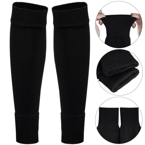 Leg Sleeve Shin Socks - 3 Pairs for Kids & Adults - Black