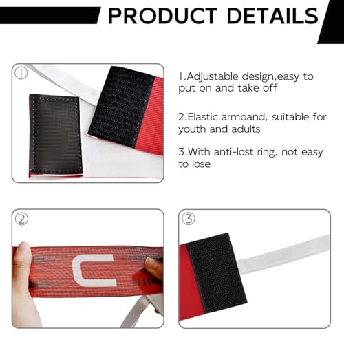Unisex Captain Armband - Red - Soccer Football Team Training