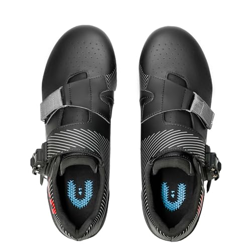 Mens Wide Cycling Shoes for Peloton - Delta Cleats Included, Size 11 Black