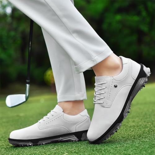 Mens Spikeless Golf Shoes - Size 10.5 - White