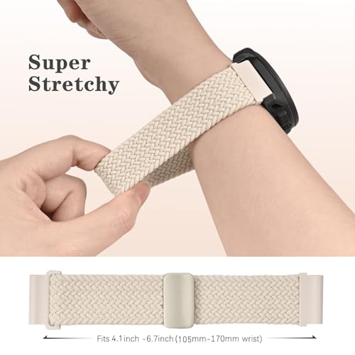22mm Elastic Woven Watch Band with Magnetic Closure - Starlight