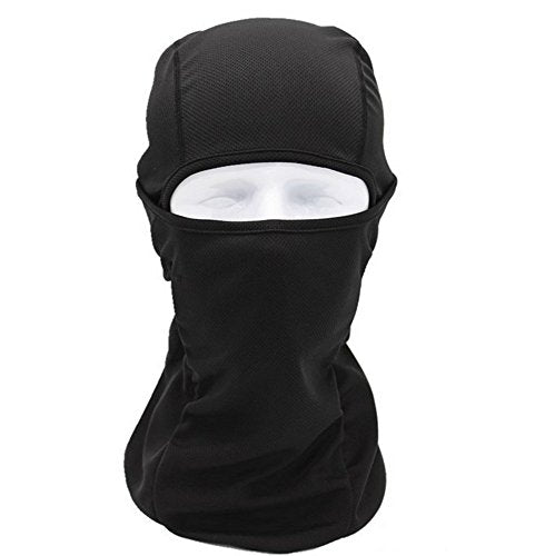 7-in-1 Balaclava Face Mask - Windproof Neck Warmer, Black 40x22CM