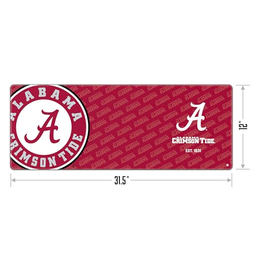 Alabama Crimson Tide Desk Pad - Water Resistant, Non-Slip Rubber