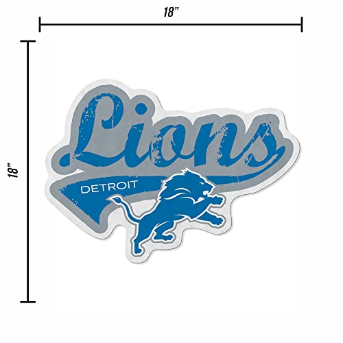Detroit Lions 18x18 Inch Distressed Felt Wall Pennant - Sports Decor