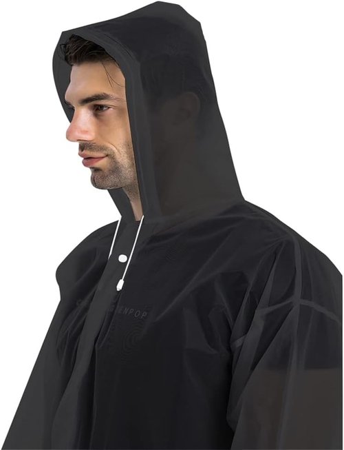 COOY Rain Coats - Reusable EVA Rain Ponchos for Adults | 2 Pack Rain Jackets for Men & Women