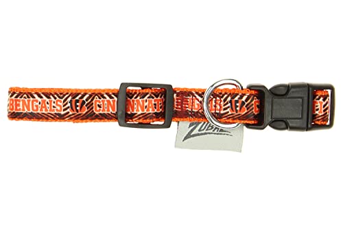 Cincinnati Bengals Adjustable Pet Collar for Dogs & Cats - Medium