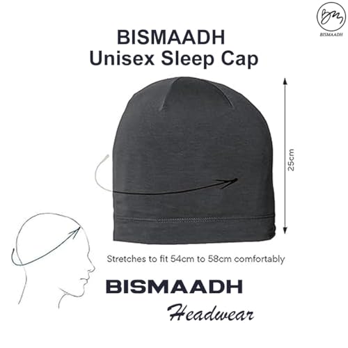 Soft Bamboo Viscose Sleep Cap for Hair Loss & Chemo - Dark Grey