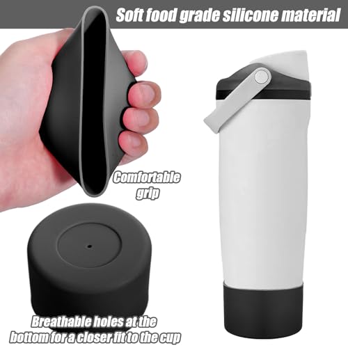 Silicone Protective Boots for Owala 30oz & 40oz Bottles - Non-Slip & Scratch-Resistant (Black)
