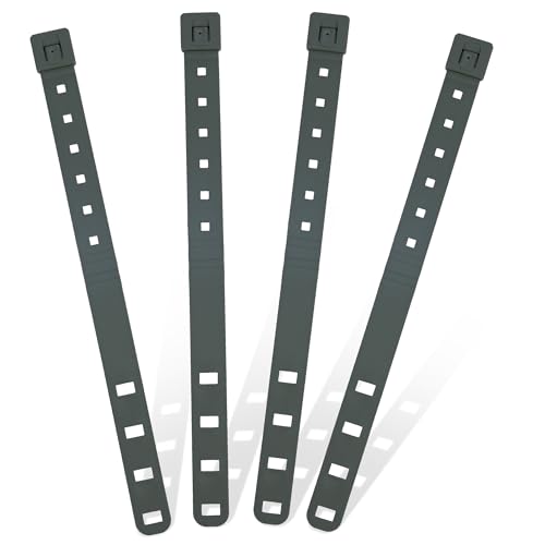 Tactical MOLLE Malice Clips - Durable Straps & Attachments (Long-RG, 4 Pack)