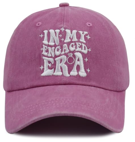 Funny Engaged Hat for Women Men - Adjustable Cotton Baseball Cap, Pink, One Size