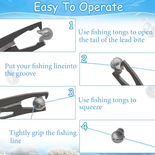 Split Shot Fishing Sinkers Assortment - 100pcs Duckbill Lead Weights