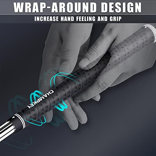 Midsize Rubber Golf Grips - 13 Pack with Repair Kits