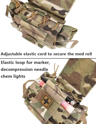 SABADO CP Quick Deploy IFAK Pouch with Med Roll Carrier – Hypalon Handle, 2-Piece