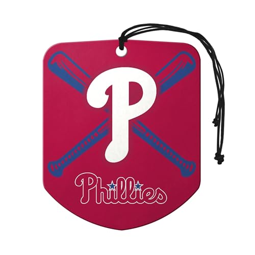 Philadelphia Phillies Car Air Freshener - 2 Pack, Black Ice Scent
