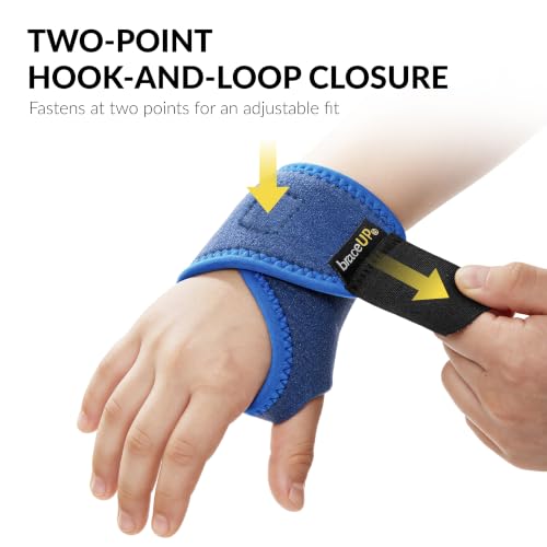BraceUP Kids Wrist Brace – Adjustable Pediatric Wrist Support One Size