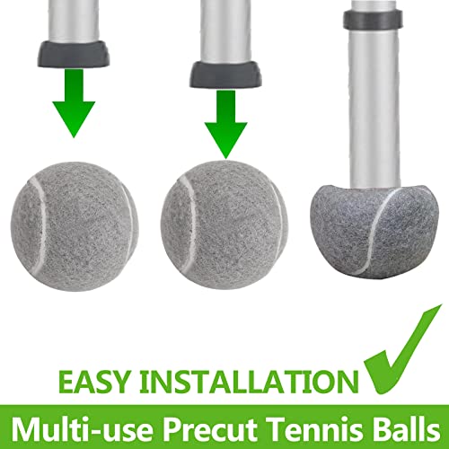 Premium Precut Tennis Balls Walkers 4 Pcs with Opening for Easy