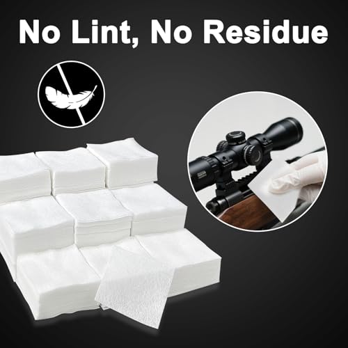 900 Count Gun Cleaning Patches - 2x2 Inch Lint-Free Cotton Pads