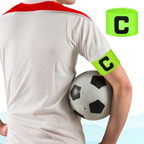 Adjustable Soccer Captain Armbands - 3 Pack Green Nylon Team Sport Bands