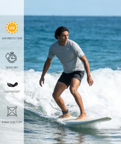Men's UPF 50+ Rash Guard Swim Shirt - Fast Dry Athletic Tee