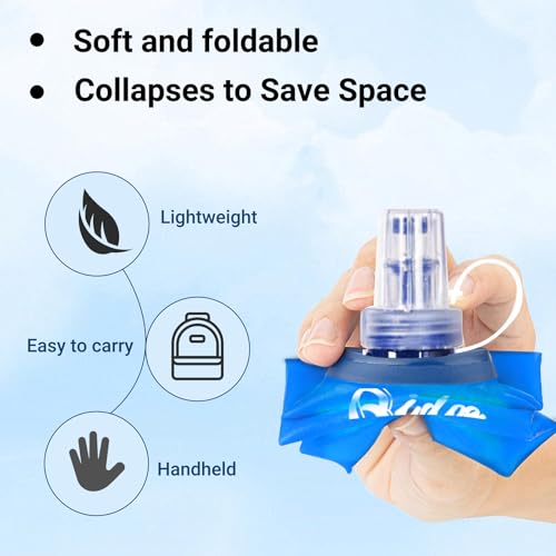 Collapsible Soft Flask Water Bottle - 500ml BPA-Free for Running & Hiking