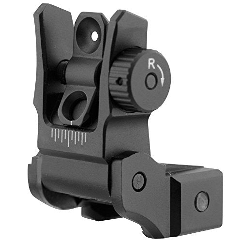 Flip-Up Rear Sight with Tool-Free Windage Adjustment