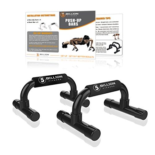 Heavy-Duty Push Up Bars - Portable Calisthenics Equipment - Black - 330lb