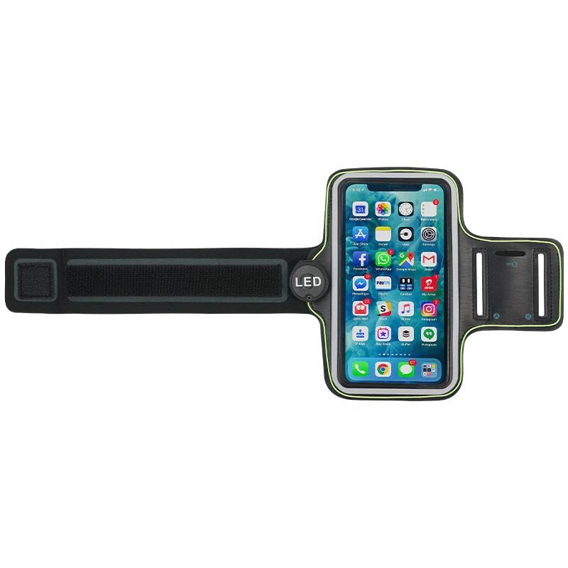 JogBrite LED Sports Armband for Sony Walkman NW-ZX707 - High Visibility