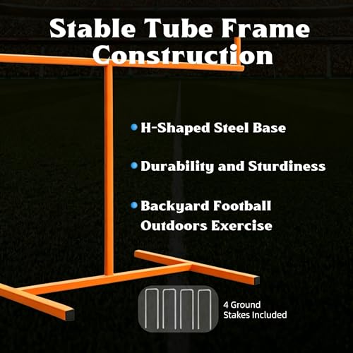 Adjustable Football Goal Post - 8' x 6' Steel Frame for Backyard Training