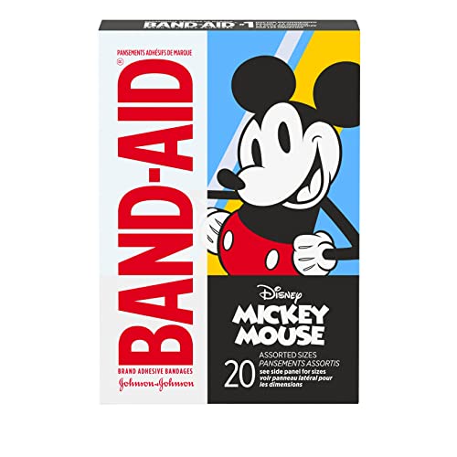 Mickey Mouse Adhesive Bandages for Kids - 20 Count (Pack of 2)