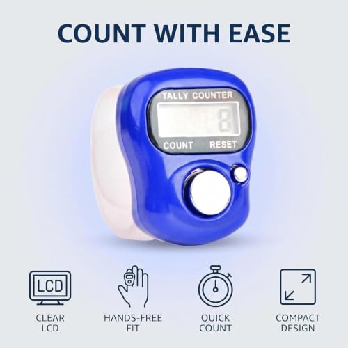 5-Digit LED Finger Tally Counter - Handheld Click Counter for Sports