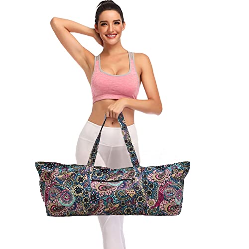Red Yoga Mat Bag for Women with Large Size Pocket & Mat Carrier