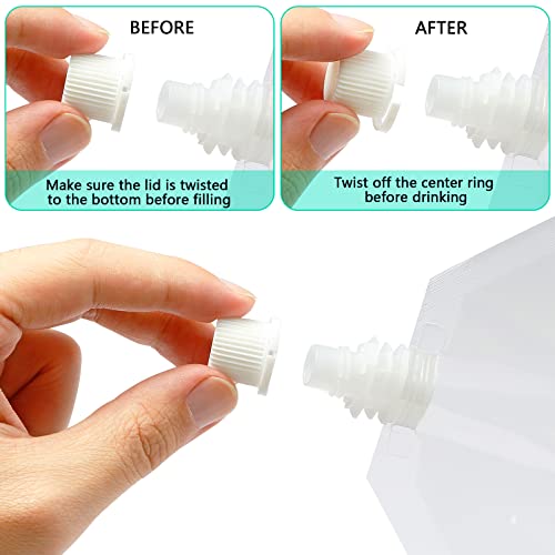 20 Pcs 8 oz Reusable Travel Drinking Flasks with Funnel