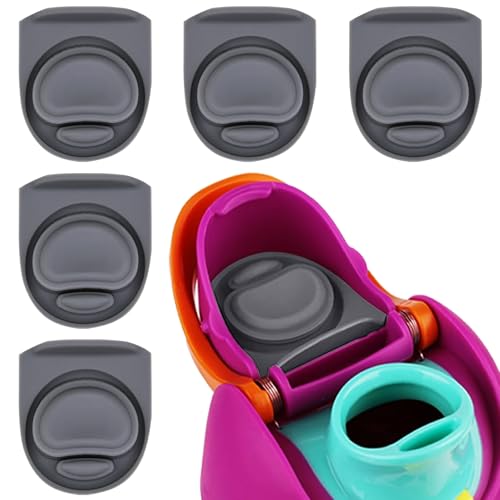 Silicone Replacement Stopper Seals for Water Bottles - 5 Pack, Grey