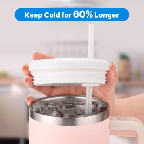 40 oz Tumbler Lid Replacement for Stanley Quencher - Black