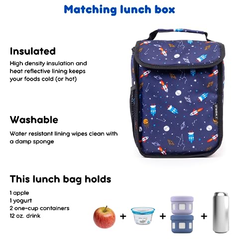 Multicolor Kids Rolling Backpack & Lunch Bag Set with Wheels - School & Travel