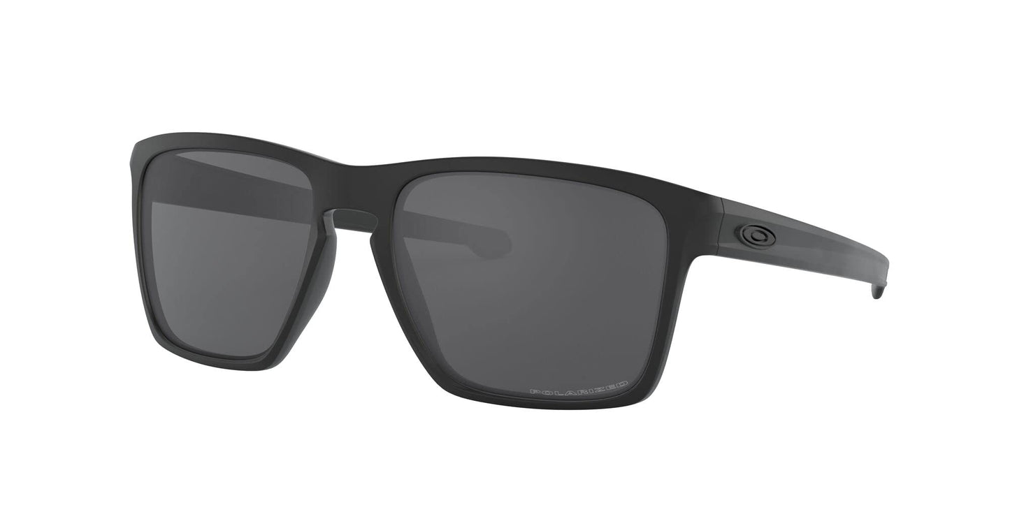 Oakley Man Sunglasses Matte Black Frame, Grey Polarized Lenses, 57MM