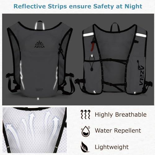 Lightweight Hydration Pack Backpack Vest - 1.5L & 2L Bladder - White