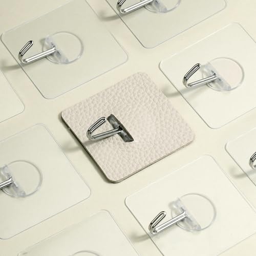 OLETHA Decorative Hook Covers Compatible with JINSHUNFA Transparent Adhesive Wall Hooks (Not Included), Set of 8 - Transform Your Command Strips into Designer Accents