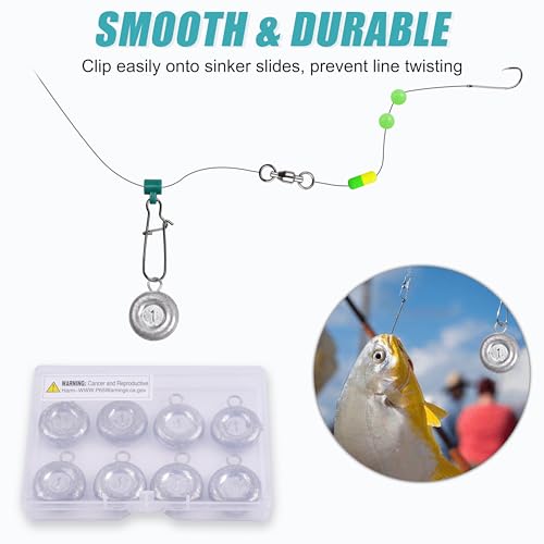 1oz Coin Fishing Sinkers - Disc Weights for Saltwater Fishing - 4pcs