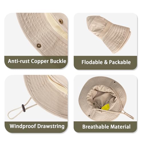 Sun Hats for Men Women Bucket Hat UPF 50+ Boonie Fishing Safari