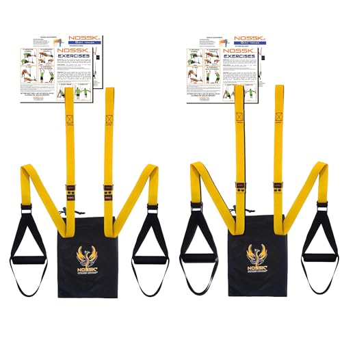 NOSSK GYM Pro Suspension Fitness Trainers - 2 Pack, Yellow
