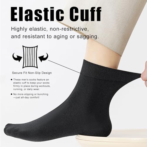 6 Pairs Quarter Length Ankle Socks for Men & Women - White