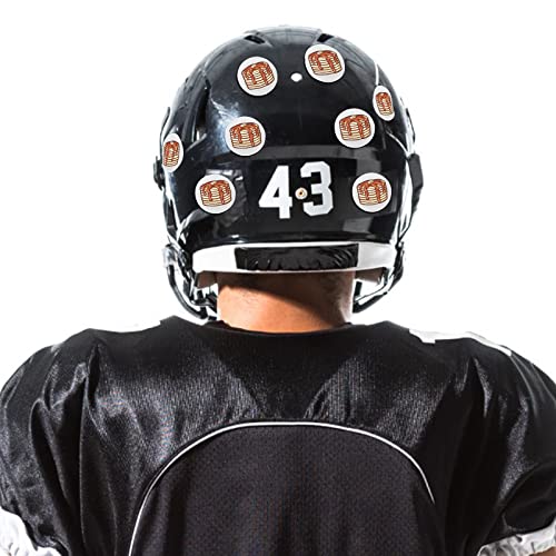 200 Pcs Self-Adhesive Football Helmet Stickers - White