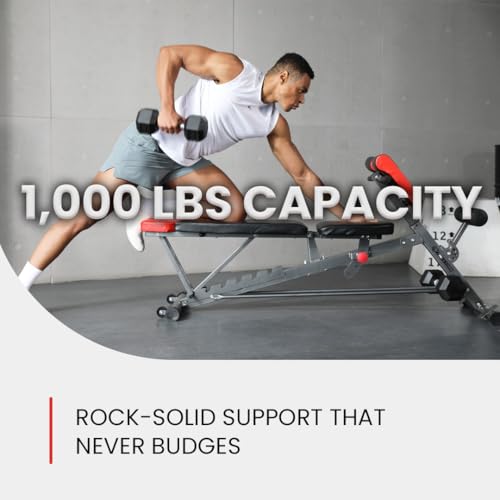 Adjustable FID Weight Bench & Roman Chair - 1,000 lb Capacity