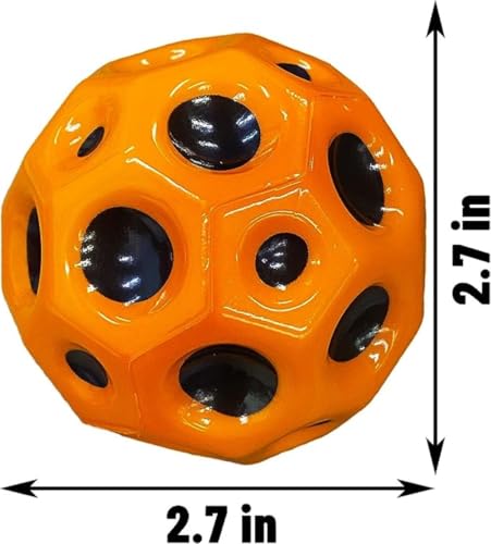 Kids Bouncy Space Balls Pack of 4 - High Bounce Indoor & Outdoor Toys