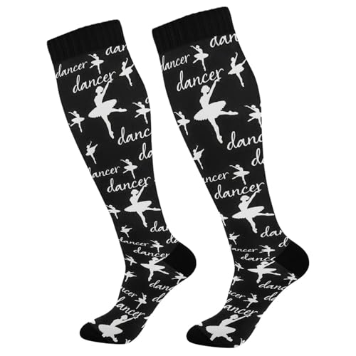 Compression Socks for Men & Women - Knee High Athletic Support - One Size